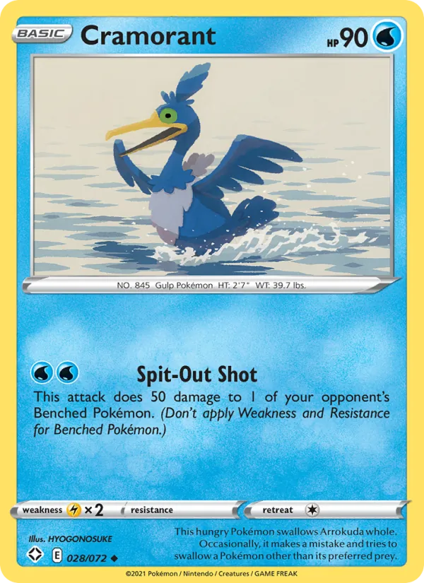 Cramorant #28 – Shining Fates card