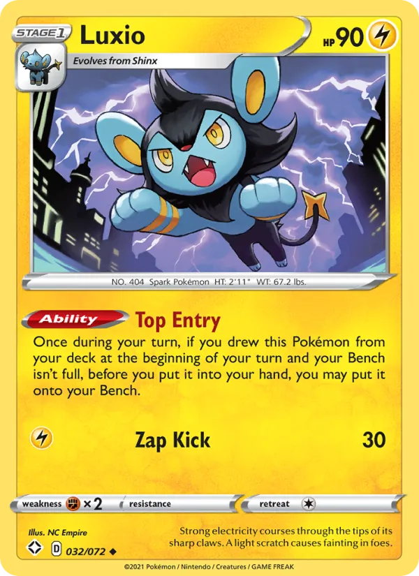 Luxio #32 – Shining Fates card