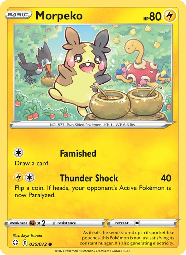 Morpeko #35 – Shining Fates card
