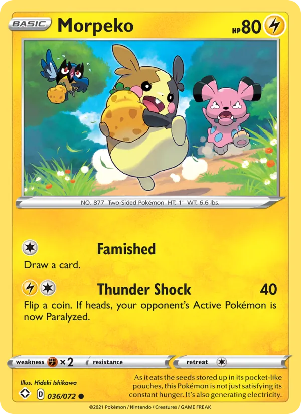 Morpeko #36 – Shining Fates card