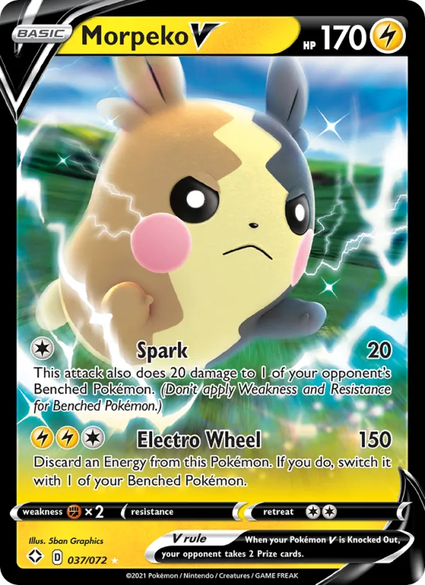 Morpeko V #37 – Shining Fates card