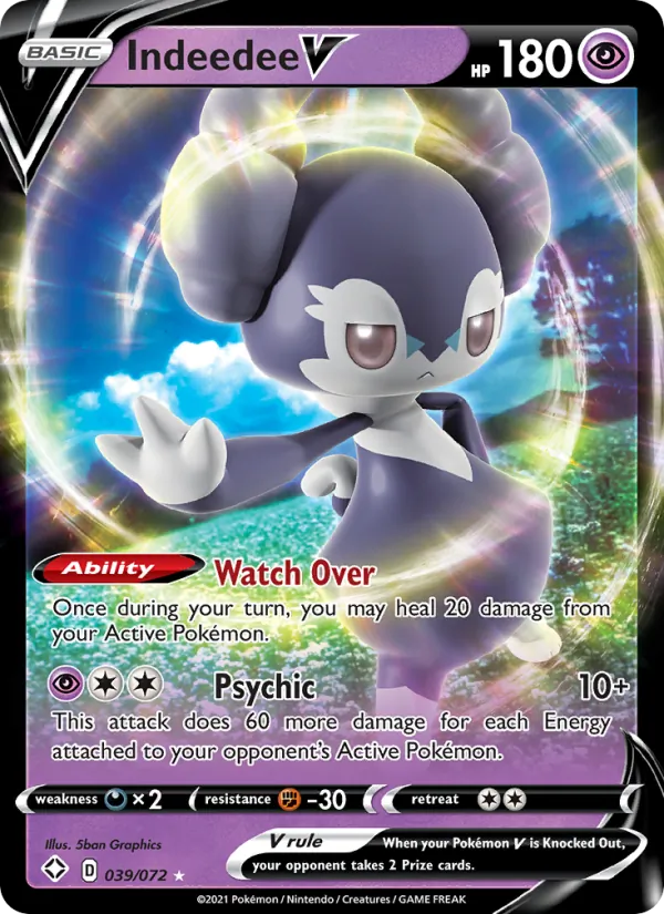 Indeedee V #39 – Shining Fates card