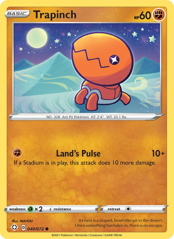 Trapinch #40 – Shining Fates card