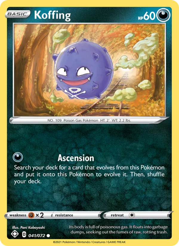 Koffing #41 – Shining Fates card