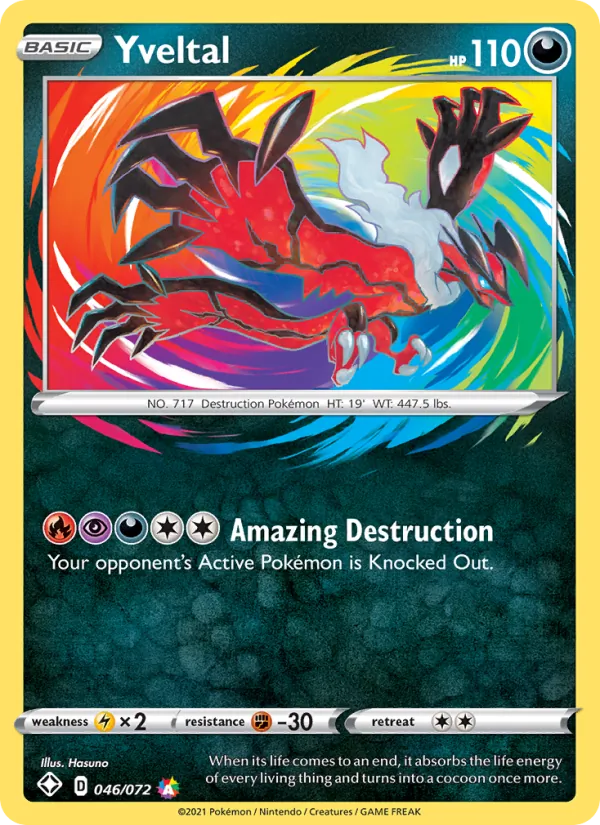 Yveltal #46 – Shining Fates card