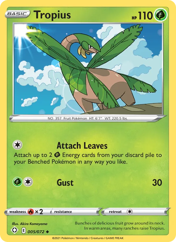 Tropius #5 – Shining Fates card