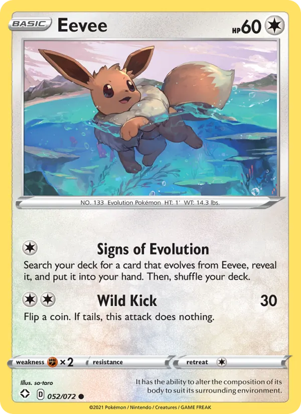 Eevee #52 – Shining Fates card