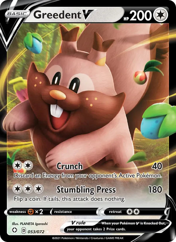 Greedent V #53 – Shining Fates card