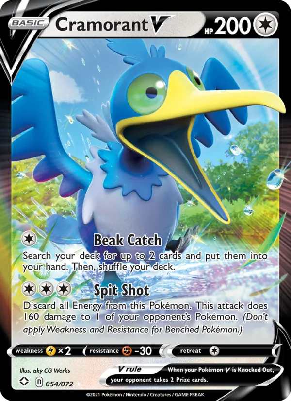 Cramorant V #54 – Shining Fates card