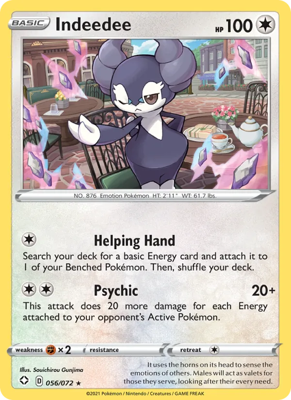 Indeedee #56 – Shining Fates card