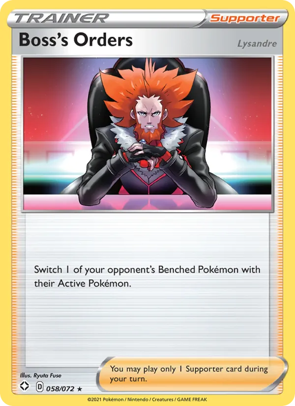 Boss's Orders (Lysandre) #58 – Shining Fates card
