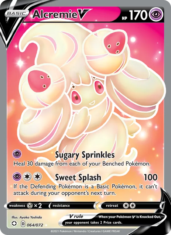 Alcremie V #64 – Shining Fates card