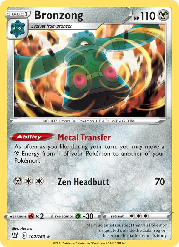 Bronzong #102 – Battle Styles card