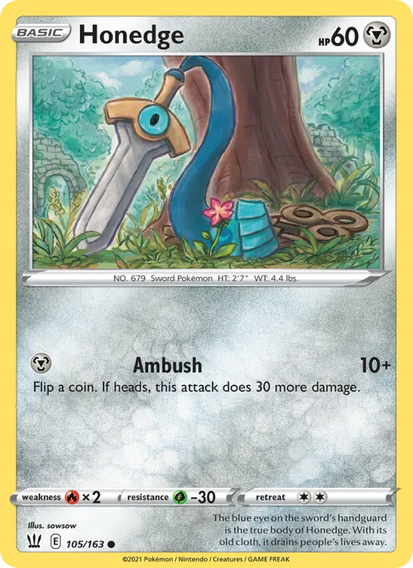 Honedge #105 – Battle Styles card