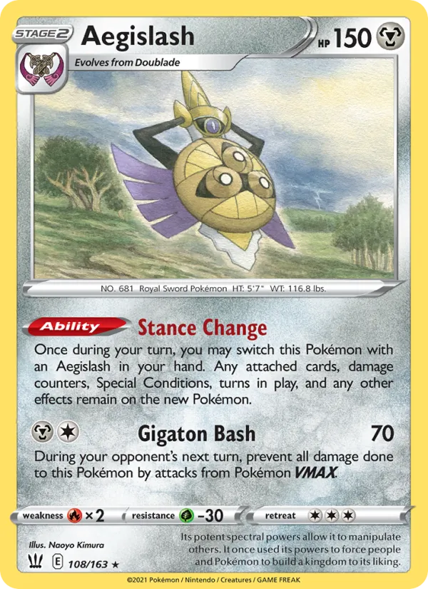 Aegislash #108 – Battle Styles card