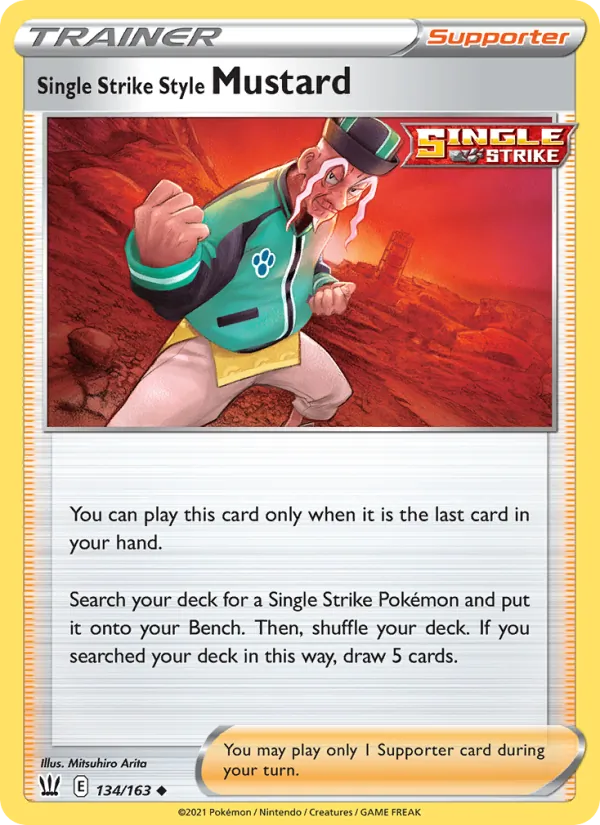 Single Strike Style Mustard #134 – Battle Styles card