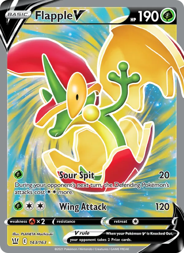 Flapple V #143 – Battle Styles card