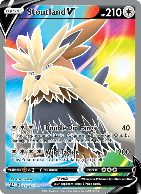 Stoutland V #157 – Battle Styles card