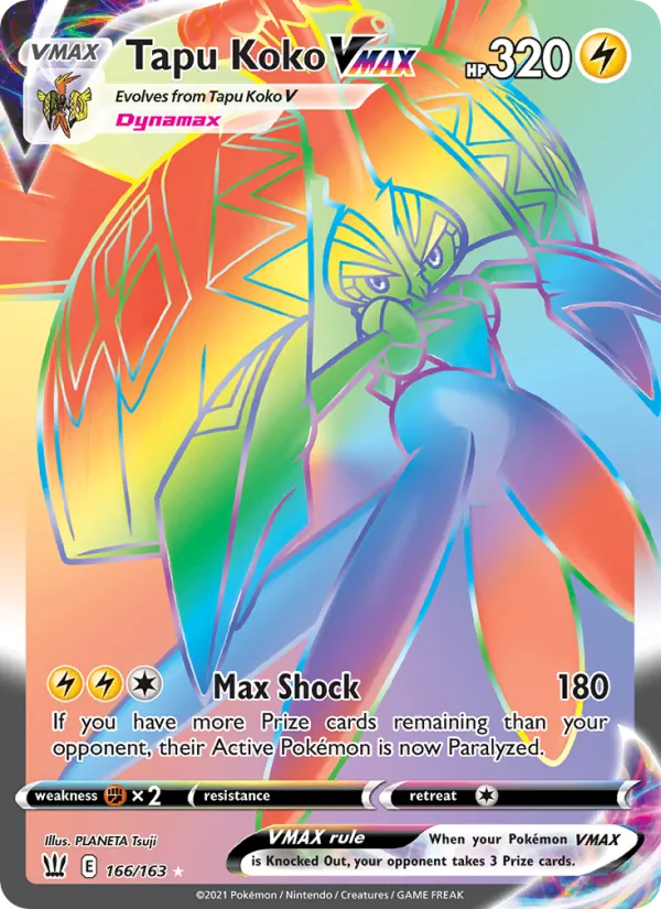 Tapu Koko VMAX #166 – Battle Styles card