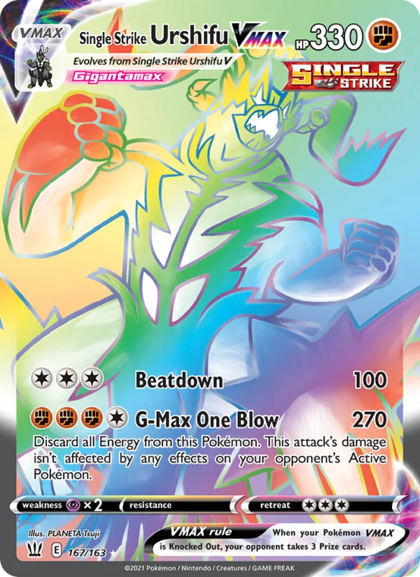 Single Strike Urshifu VMAX #167 – Battle Styles card