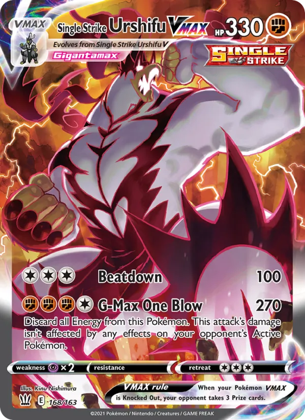 Single Strike Urshifu VMAX #168 – Battle Styles card