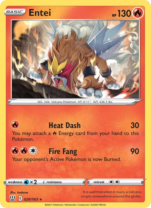 Entei #20 – Battle Styles card