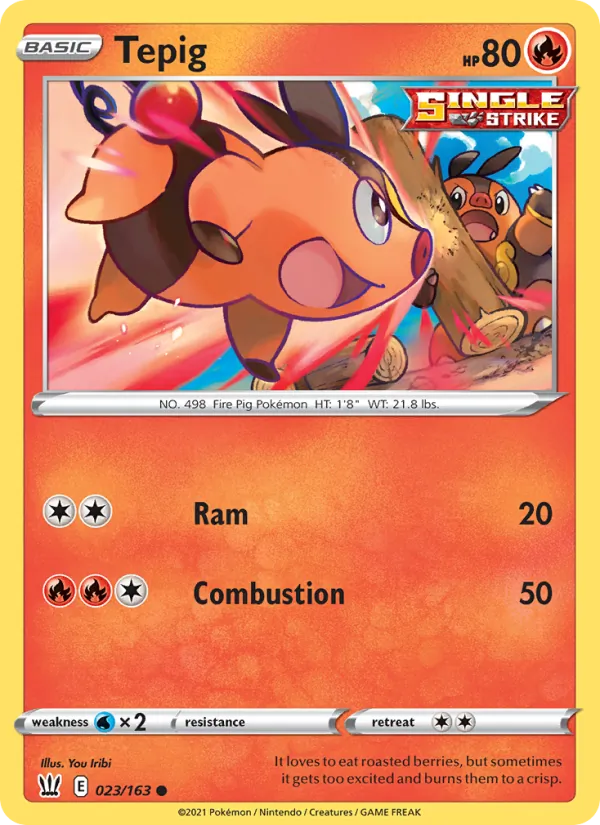 Tepig #23 – Battle Styles card