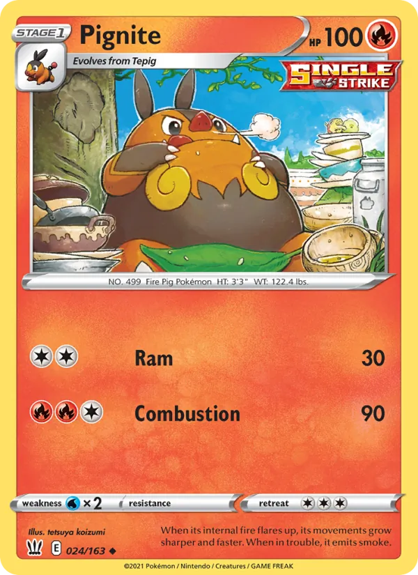 Pignite #24 – Battle Styles card