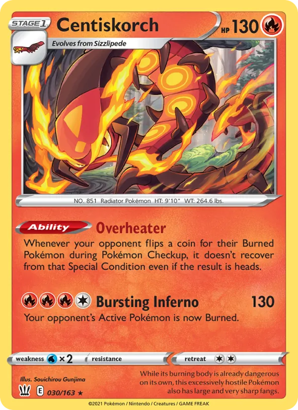 Centiskorch #30 – Battle Styles card