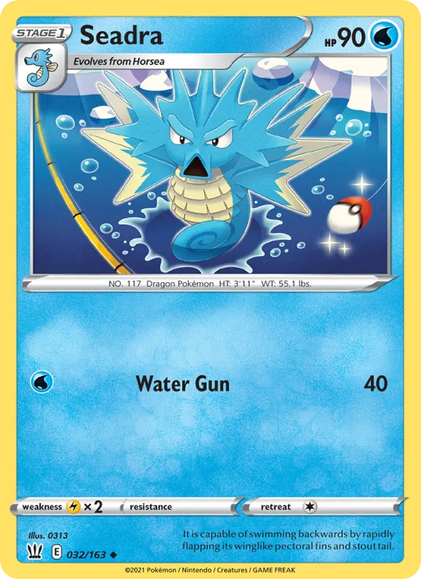 Seadra #32 – Battle Styles card