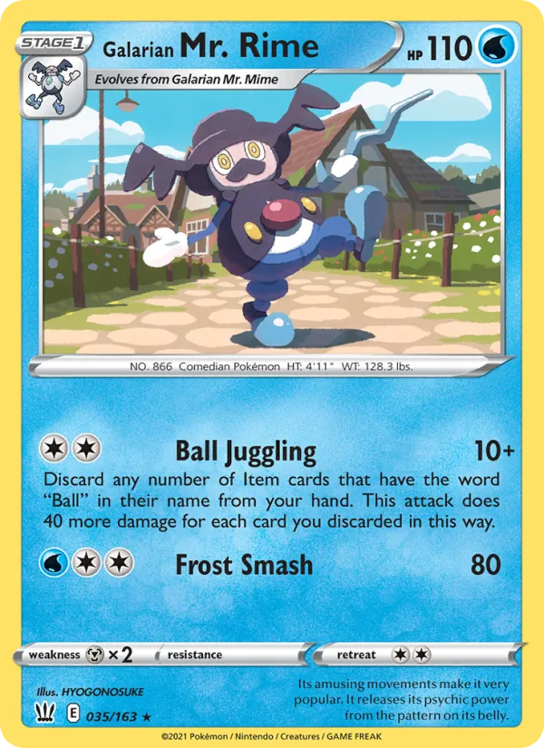 Galarian Mr. Rime #35 – Battle Styles card