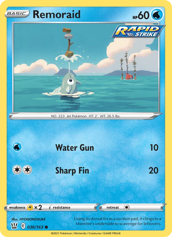 Remoraid #36 – Battle Styles card