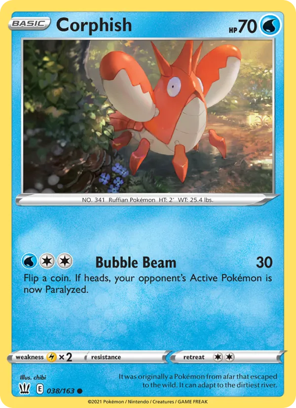 Corphish #38 – Battle Styles card