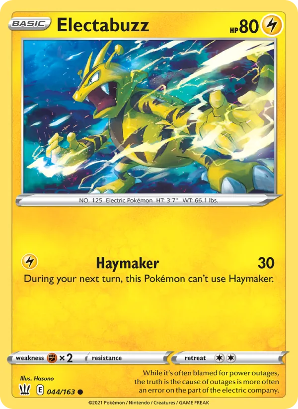 Electabuzz #44 – Battle Styles card