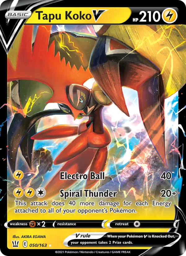 Tapu Koko V #50 – Battle Styles card