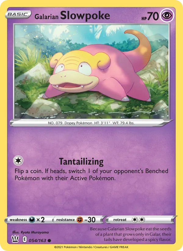 Galarian Slowpoke #54 – Battle Styles card
