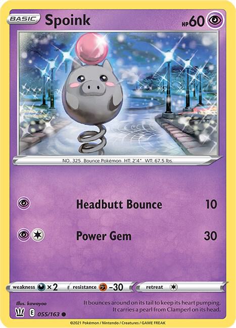 Spoink #55 – Battle Styles card