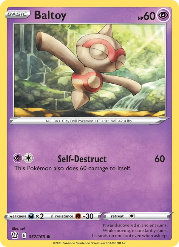 Baltoy #57 – Battle Styles card