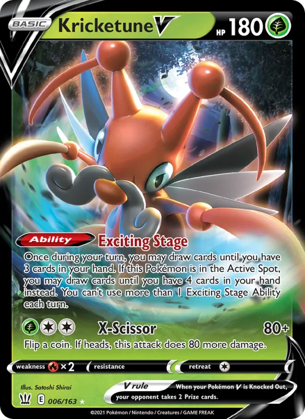 Kricketune V #6 – Battle Styles card