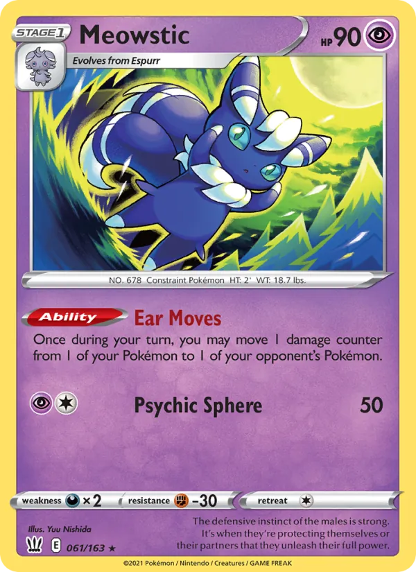 Meowstic #61 – Battle Styles card