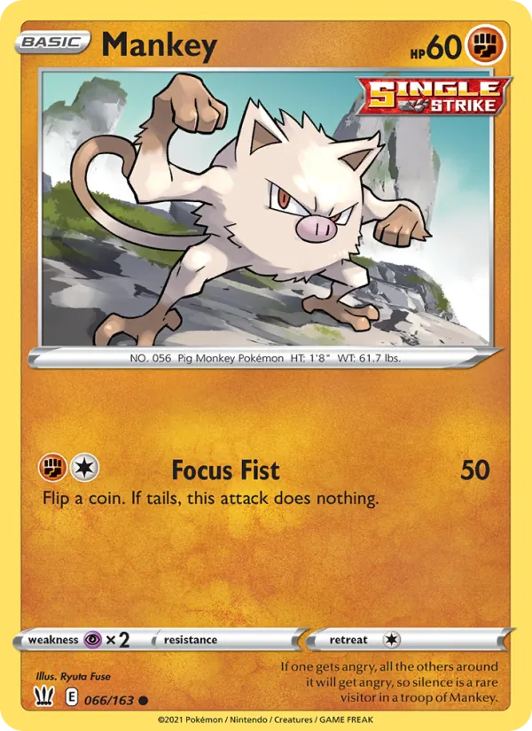 Mankey #66 – Battle Styles card