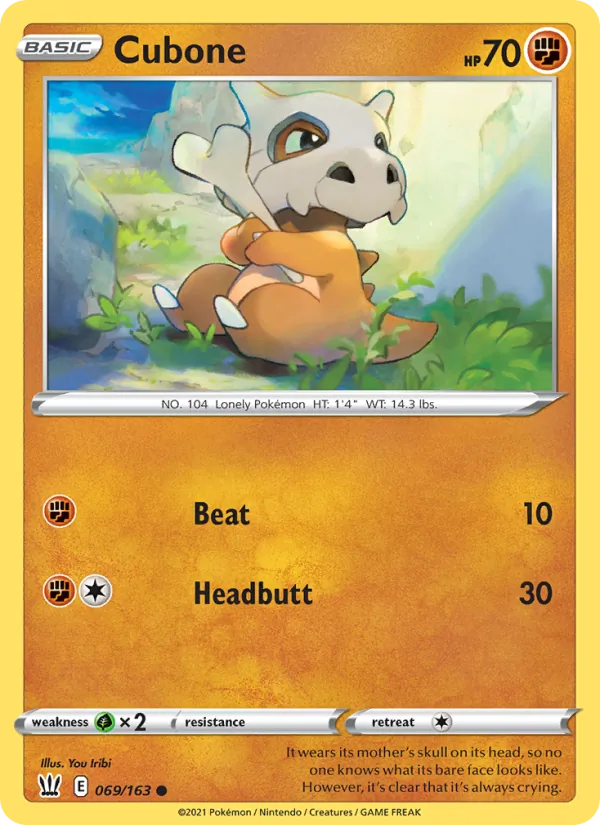 Cubone #69 – Battle Styles card