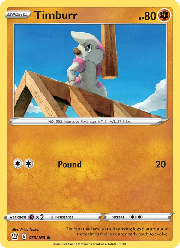 Timburr #73 – Battle Styles card