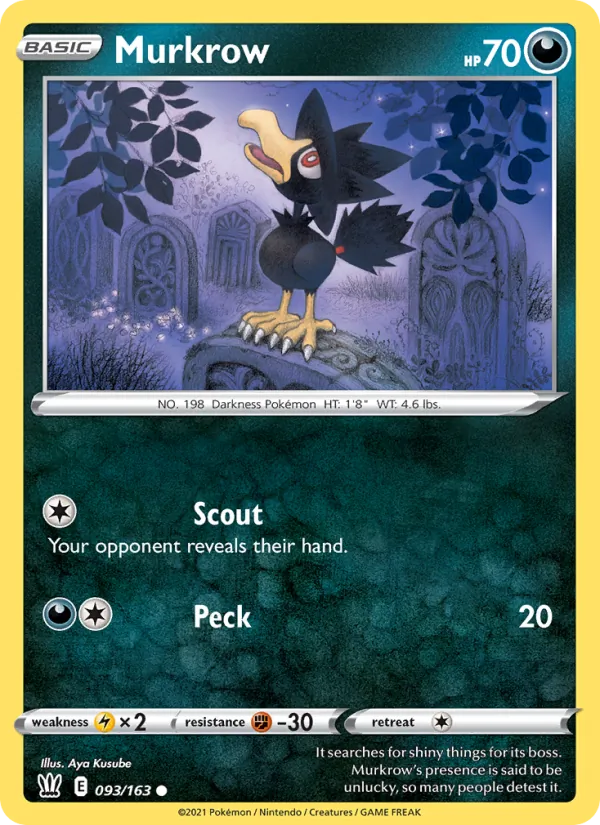 Murkrow #93 – Battle Styles card