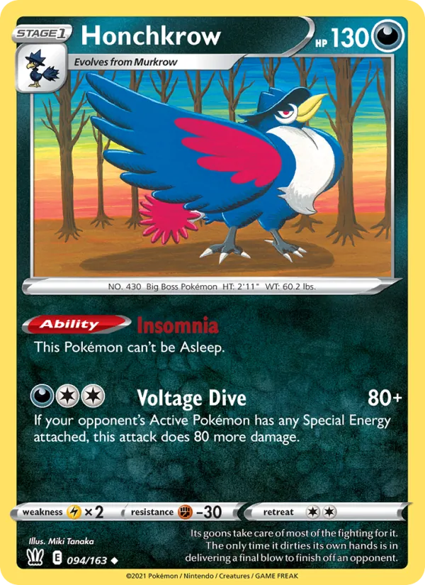 Honchkrow #94 – Battle Styles card