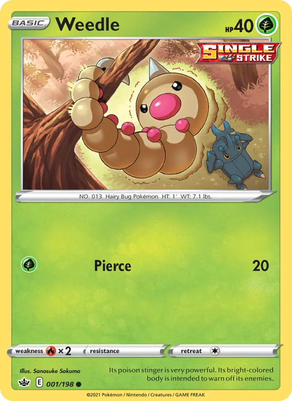 Weedle #1 – Chilling Reign card