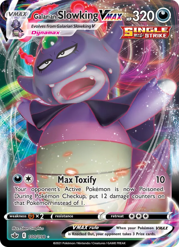 Galarian Slowking VMAX #100 – Chilling Reign card
