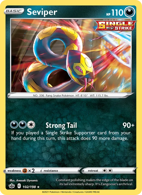 Seviper #102 – Chilling Reign card