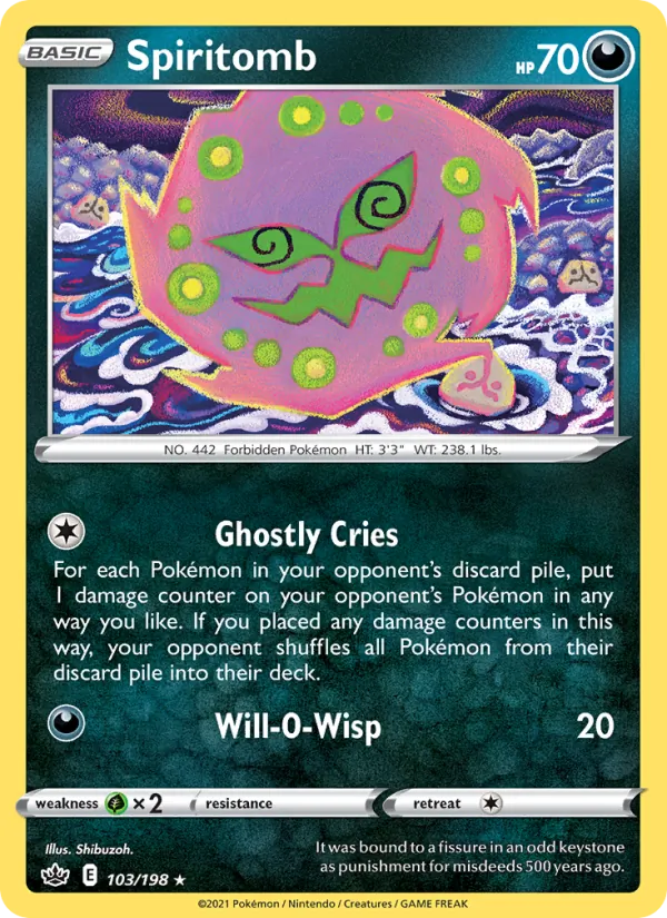 Spiritomb #103 – Chilling Reign card