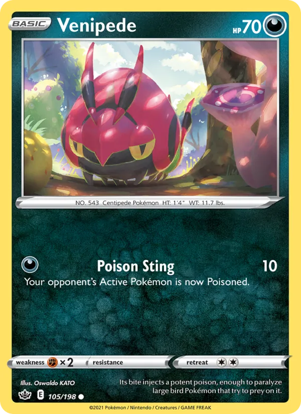 Venipede #105 – Chilling Reign card